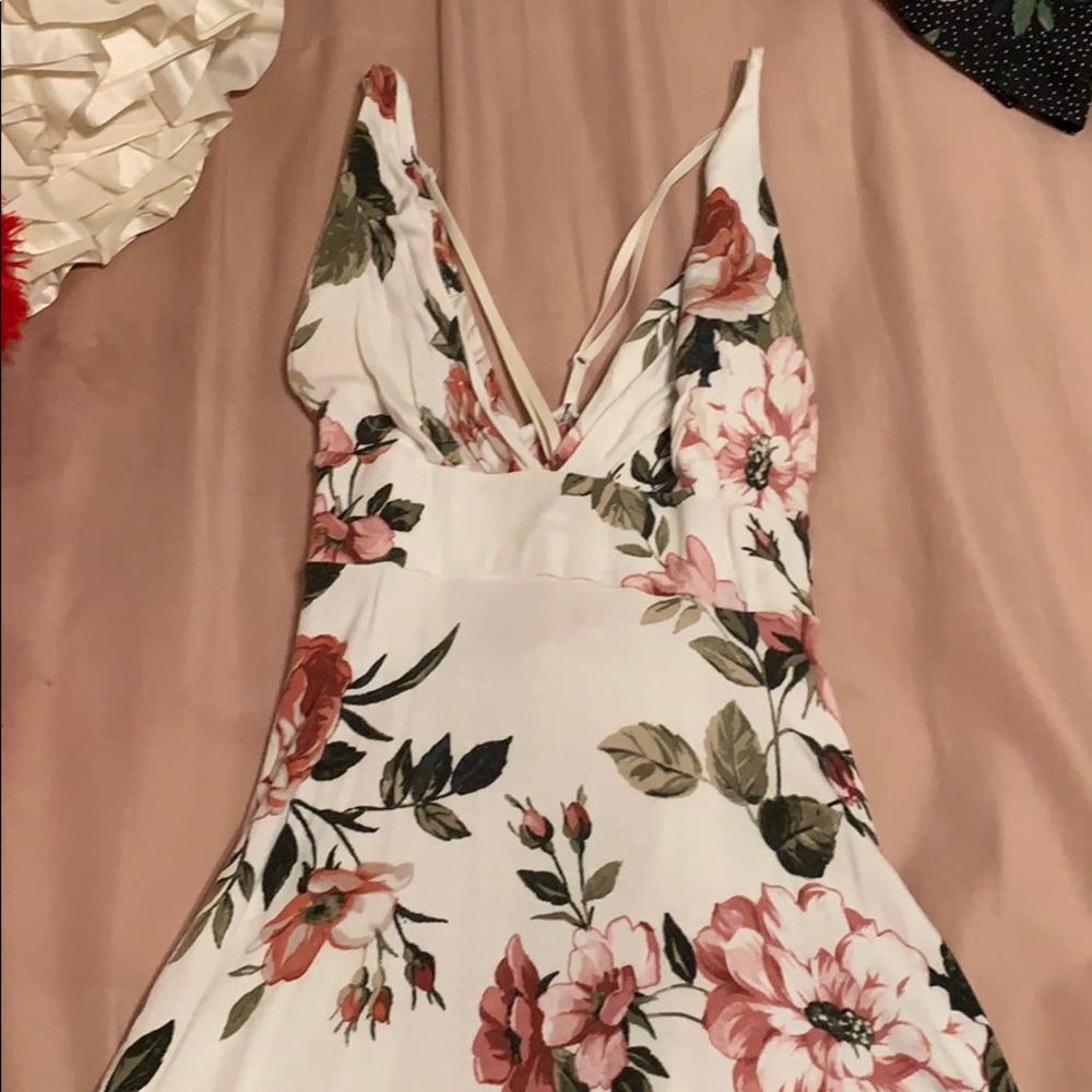 floral white dress